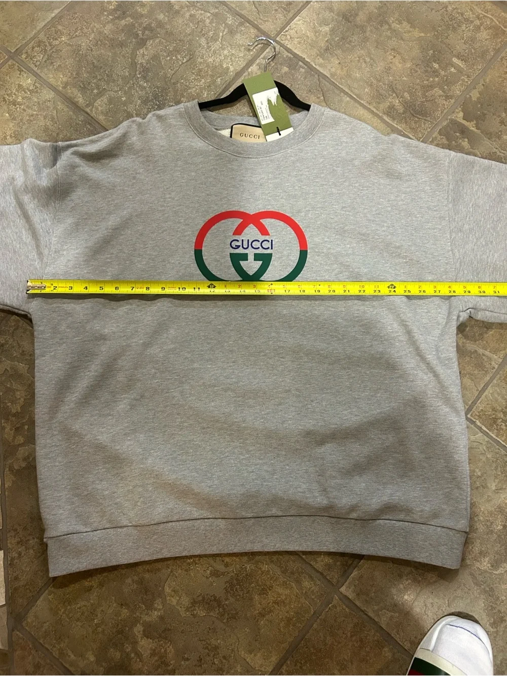 Men's Gucci, gray cotton interlocking G sweatshirt size XXXL made in Italy
